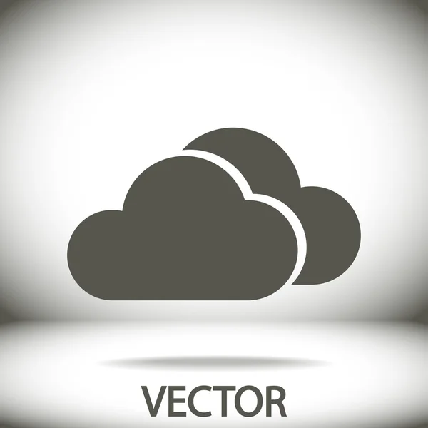 Wolke Symbol flachen Design-Stil — Stockvektor