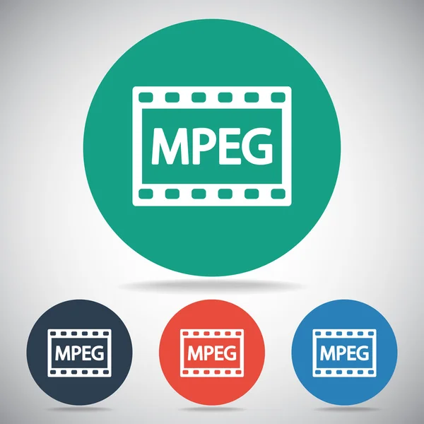 Icône vidéo MPEG — Image vectorielle