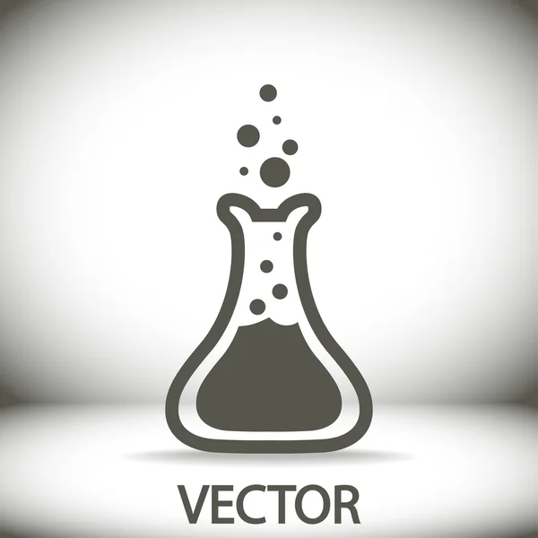 Icono de vidrio de laboratorio — Vector de stock