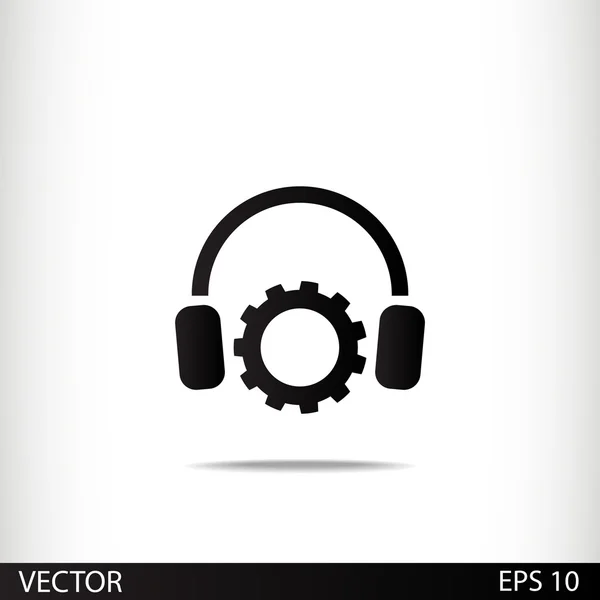 Ilustración icono auriculares — Vector de stock