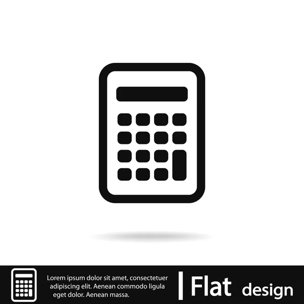 Icono de calculadora Diseño plano — Vector de stock