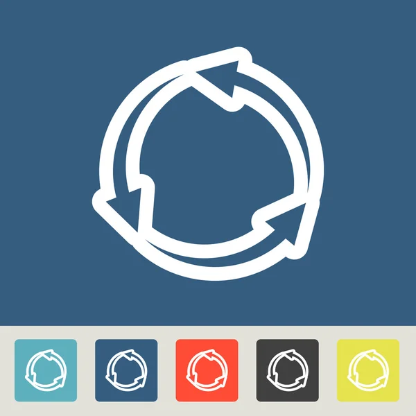 Flechas circulares iconos conjunto — Vector de stock