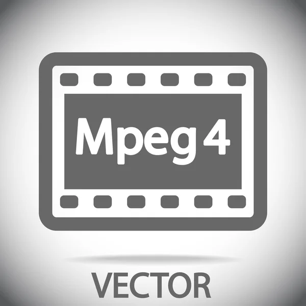 MPEG 4 icono de vídeo — Archivo Imágenes Vectoriales