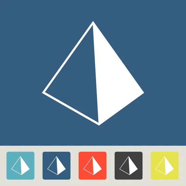 Pyramid ikon design — Stock vektor