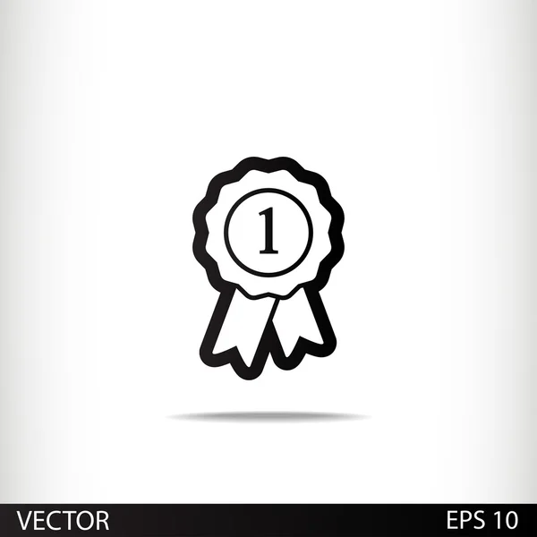 Badge met linten pictogram — Stockvector