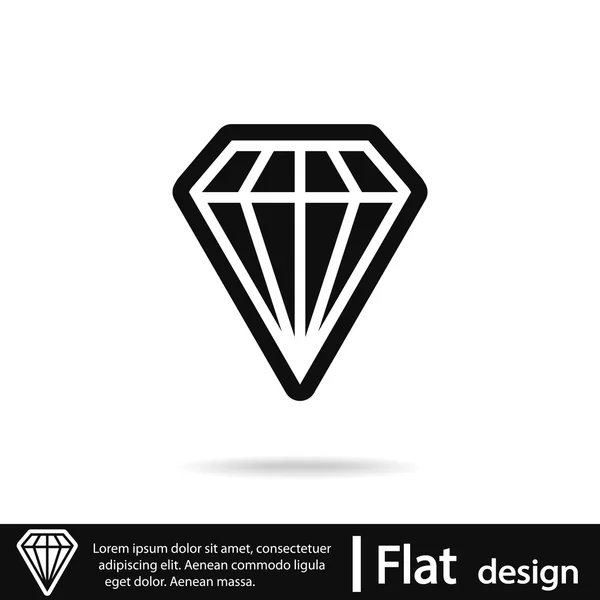 Diamantpictogram — Stockvector