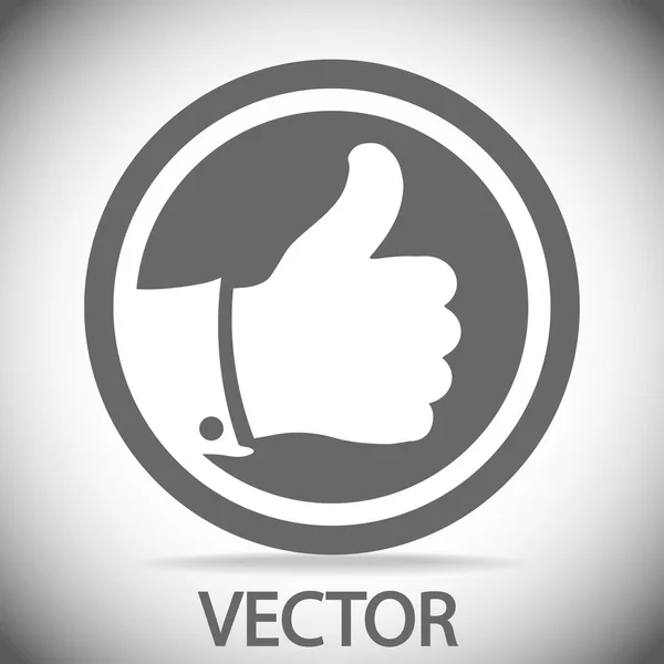 Pulgar hacia arriba icono — Vector de stock