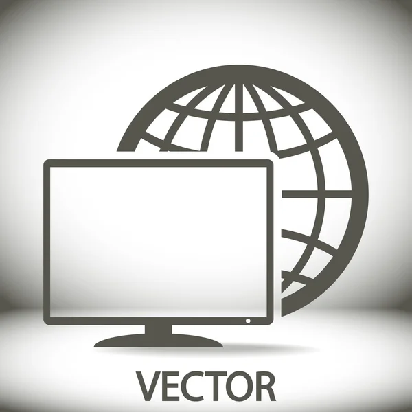 Monitora il design delle icone — Vettoriale Stock