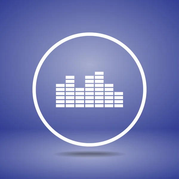 Soundwave muziek pictogram — Stockvector