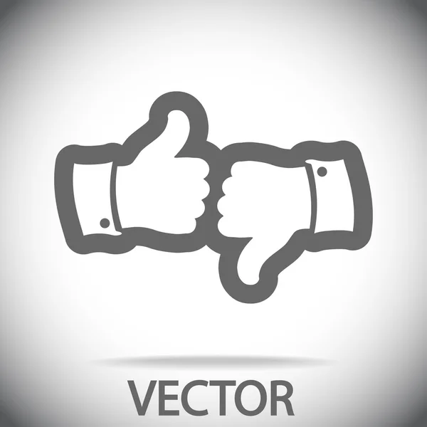 Pulgar hacia arriba icono — Vector de stock