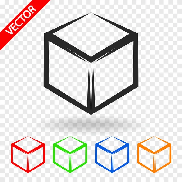 3D-Würfel Logo Design-Symbol — Stockvektor