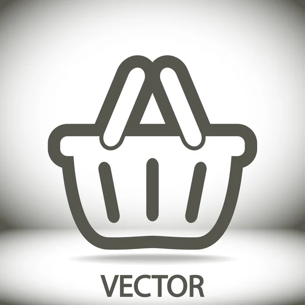 Ikona nákupního košíku — Stockový vektor