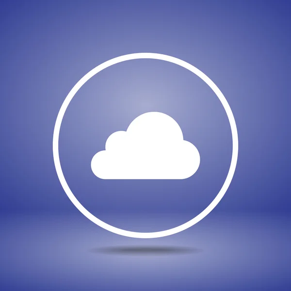 Gaya desain Cloud icon Flat - Stok Vektor