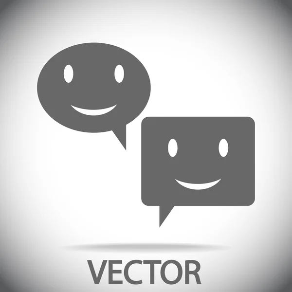 Sonrisa hablando icono de la burbuja — Vector de stock