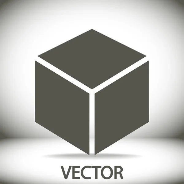 3D kuben logo design ikon — Stock vektor