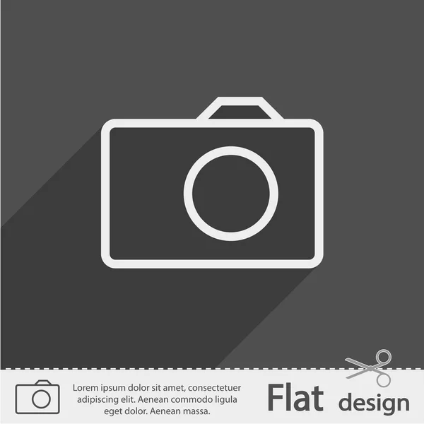 Camera flat icon — Stock Vector