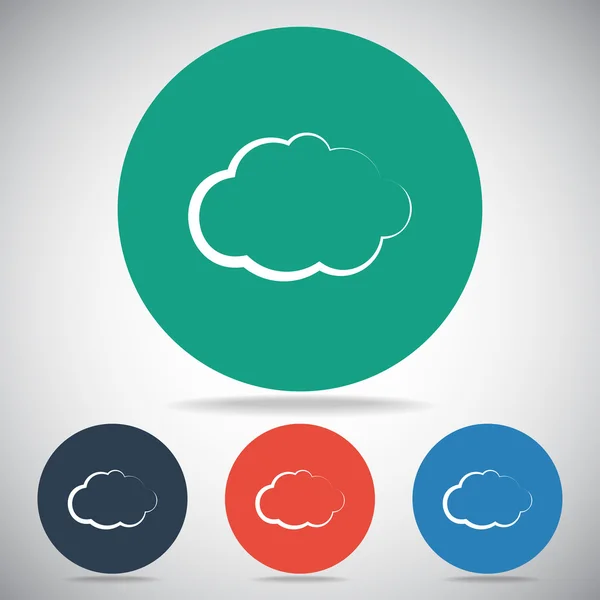 Icône Cloud Style design plat — Image vectorielle