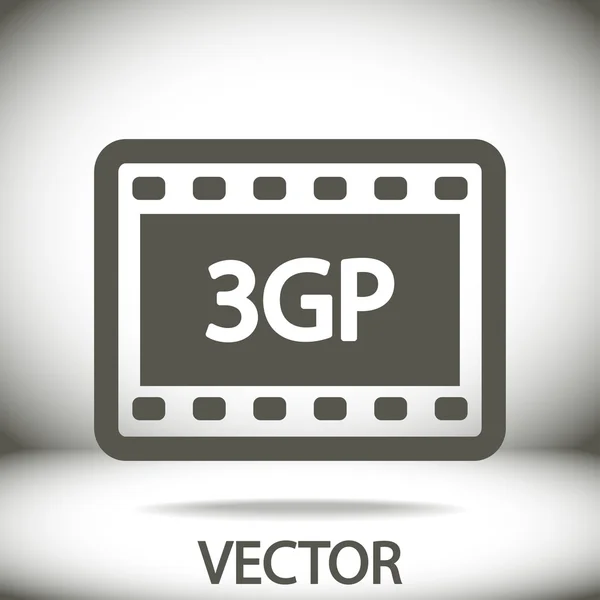 3GP Diseño de icono de vídeo — Archivo Imágenes Vectoriales