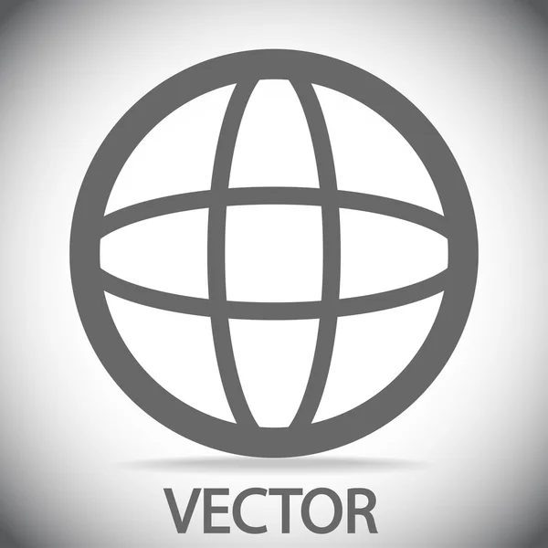 Icono del globo. Estilo de diseño plano — Vector de stock