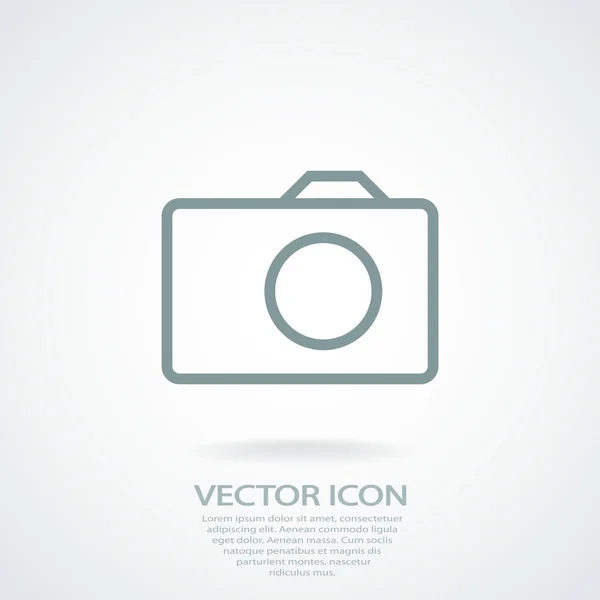 Camera flat icon — Stock Vector