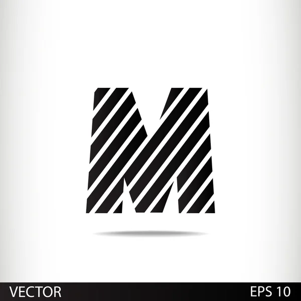 Zebra ábécé levél M — Stock Vector