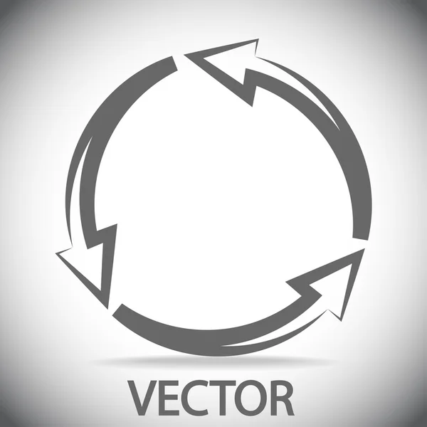 Flecha circular icono — Vector de stock