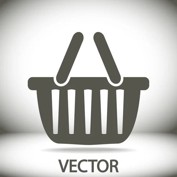 Icono de cesta de compra — Vector de stock