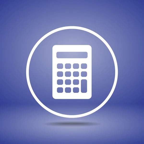 Ícone da calculadora Projeto liso — Vetor de Stock