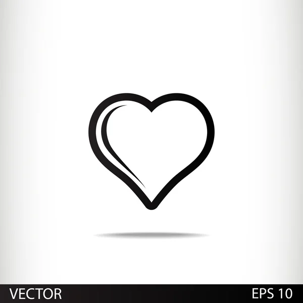 Icono del corazón — Vector de stock