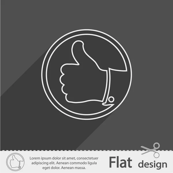 Like icon. Flat design style — Stock Vector