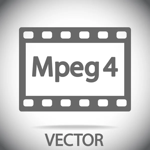 MPEG 4 icono de vídeo — Archivo Imágenes Vectoriales