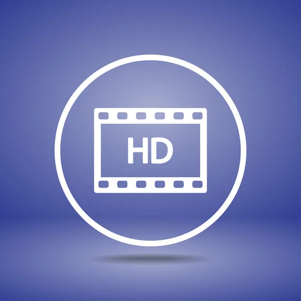Hd videopictogram — Stockvector