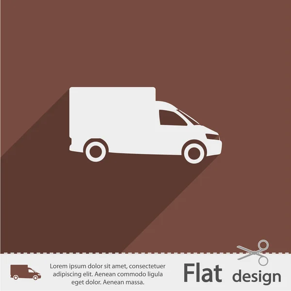 Vrachtwagen Flat Icon — Stockvector