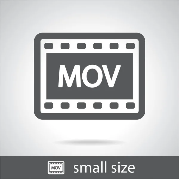 MOV icono de vídeo — Vector de stock