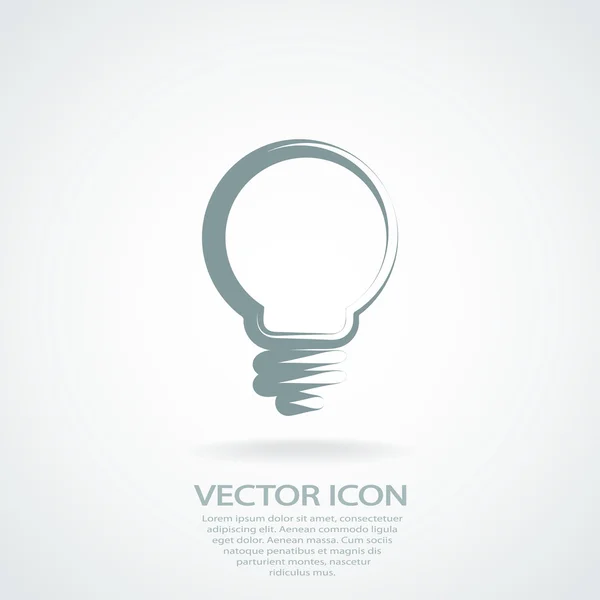 Icono de bombilla — Vector de stock