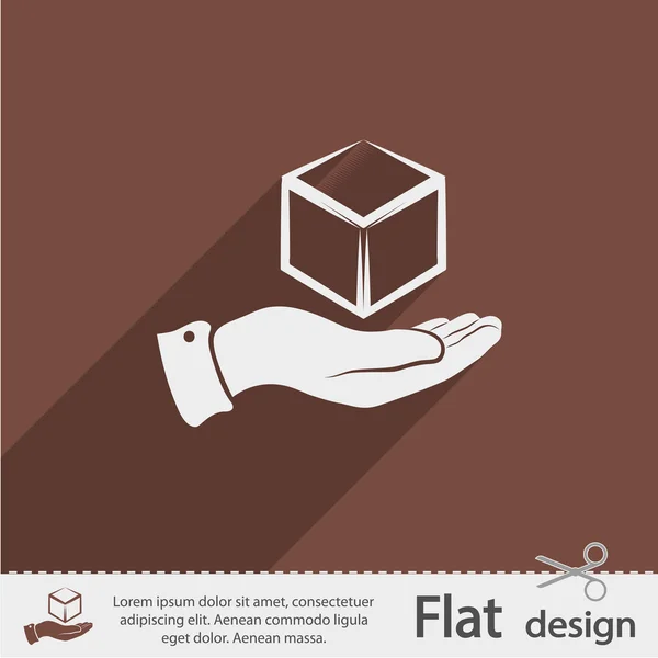 Ícone de design de logotipo cubo 3d — Vetor de Stock