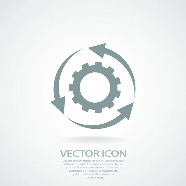 Parameters instellen, circulaire pijlen pictogram — Stockvector