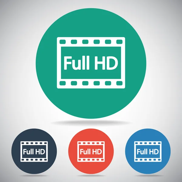 Icône vidéo Full HD — Image vectorielle