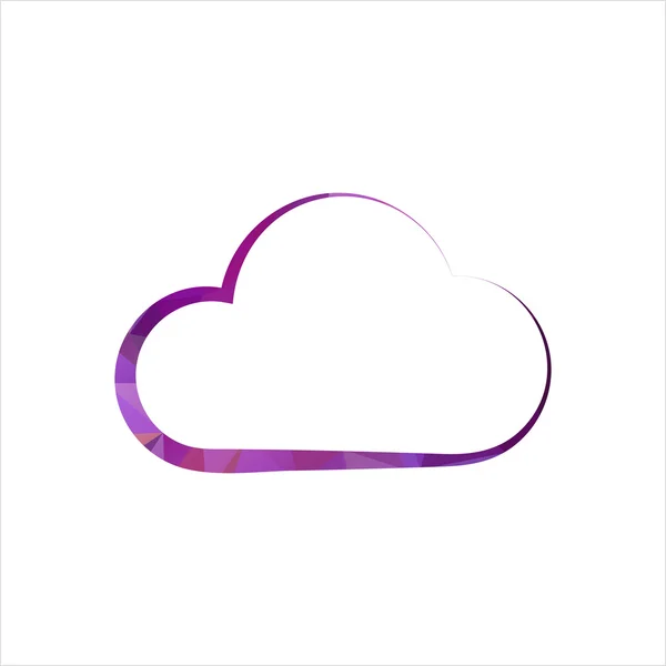 Icône Cloud Style design plat — Image vectorielle