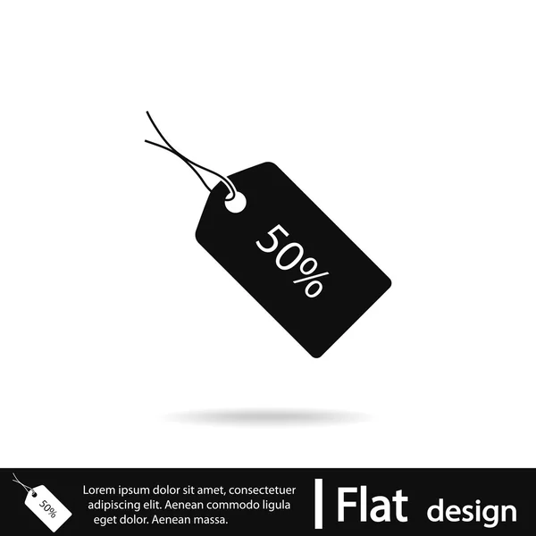 50 percent tag icon — Stock Vector