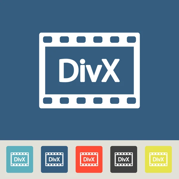 Divx 비디오 아이콘 — 스톡 벡터