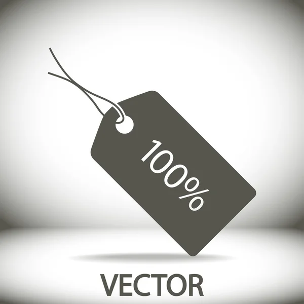 100 procent labelpictogram — Stockvector
