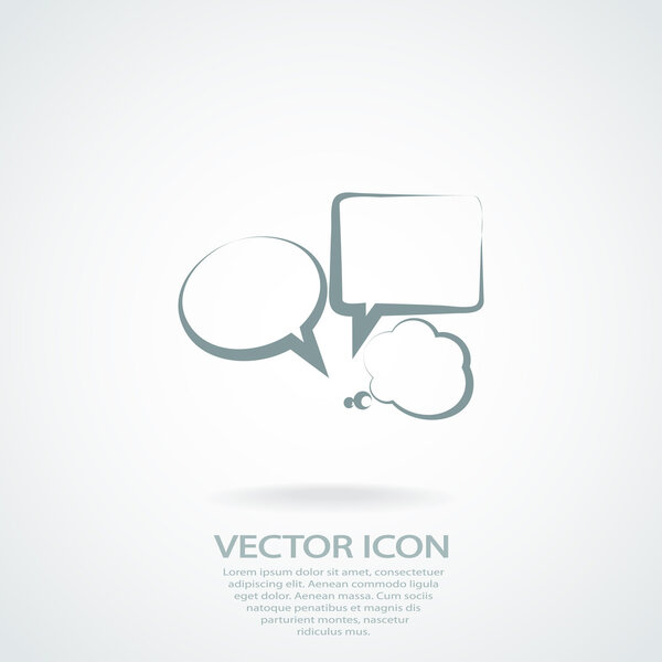 Comic speech bubbles icon