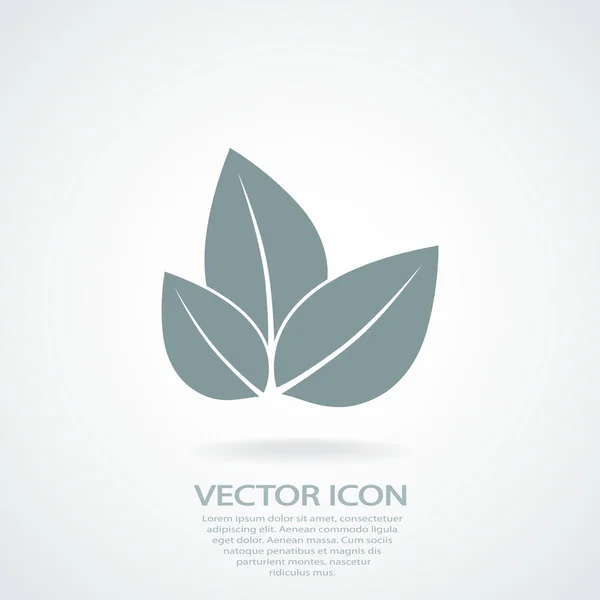 Icono de hoja — Vector de stock