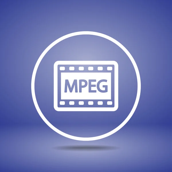 Ícone de vídeo MPEG — Vetor de Stock