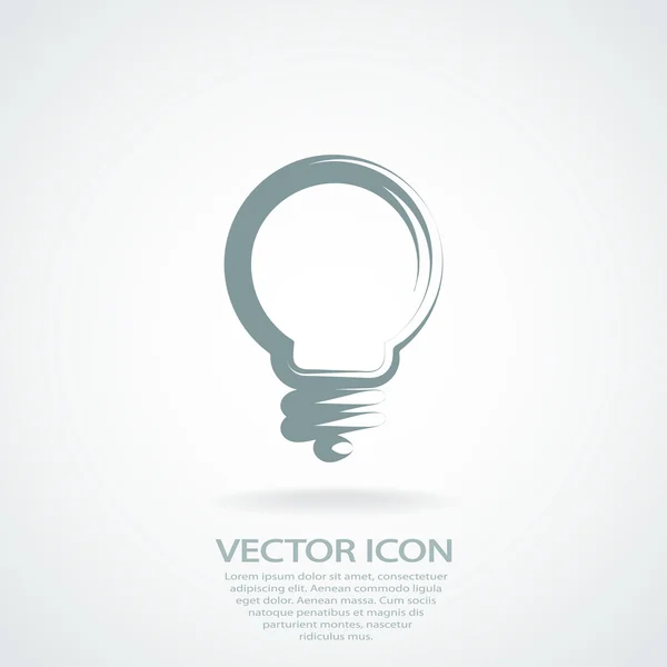 Icono de bombilla — Vector de stock