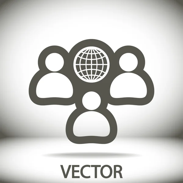 Concepto de comunicación. icono de conexión — Vector de stock