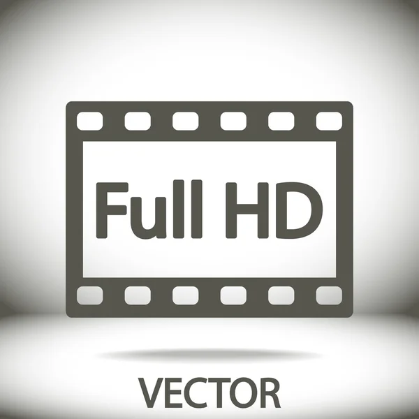 Full HD icono de vídeo — Vector de stock