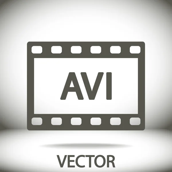 Icono de vídeo AVI — Archivo Imágenes Vectoriales