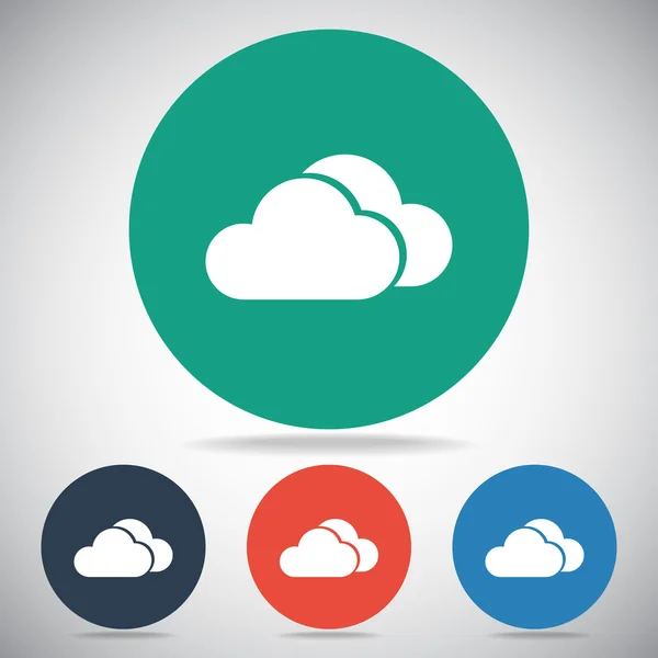 Cloud icon Estilo de diseño plano — Vector de stock